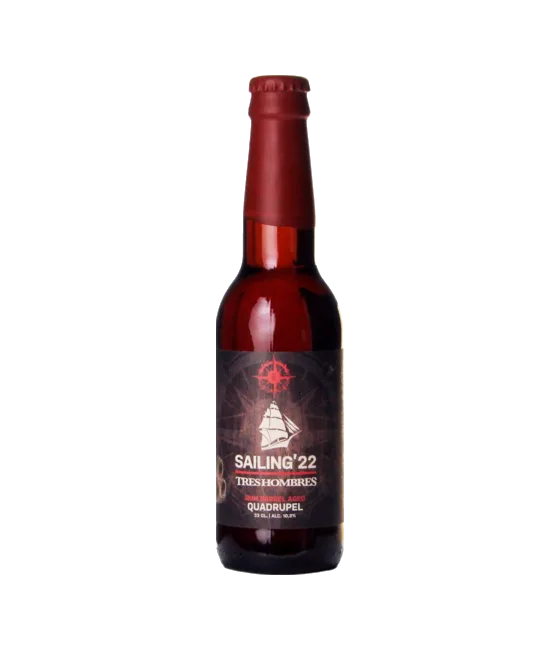 Berging Brouwerij Sailing’22 Rum Barrel Aged Quadrupel, fles bij slijterij t Bockje in Bathmen