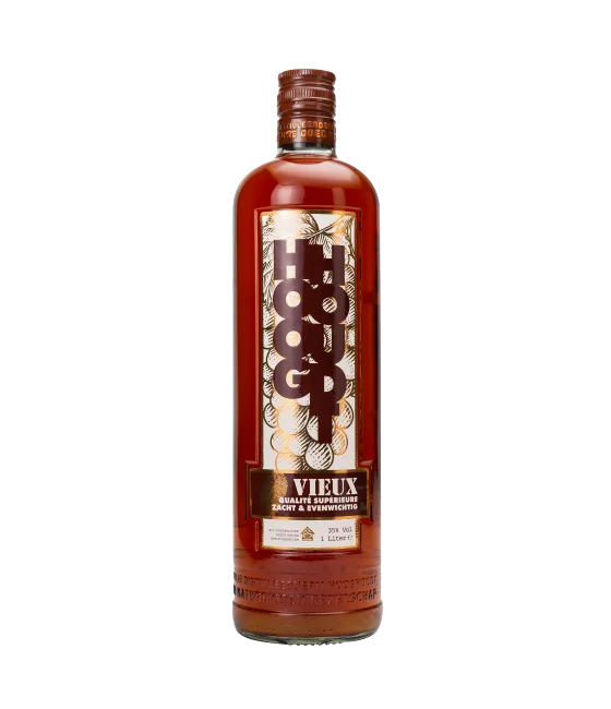 Hooghoudt Vieux, fles bij slijterij t Bockje in Bathmen