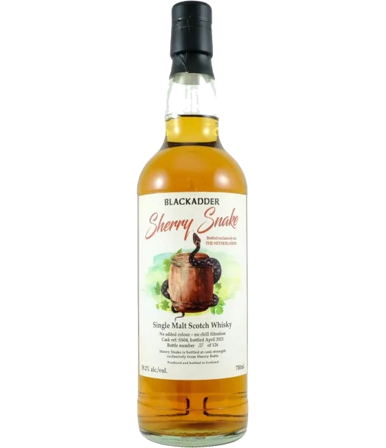 Blackadder Sherry Snake for The Netherlands, fles bij slijterij t Bockje in Bathmen