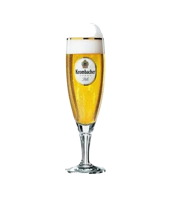 Krombacher Glas op Voet, fles bij slijterij t Bockje in Bathmen