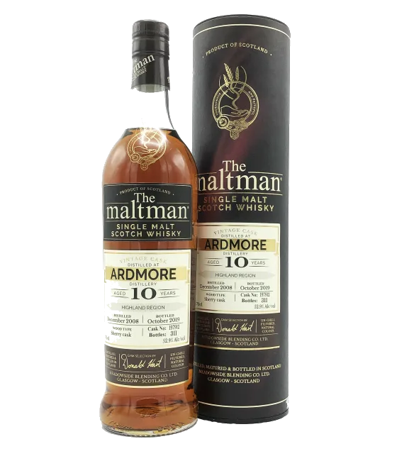 THE MALTMAN 10 Years Old Ardmore 2008, fles bij slijterij t Bockje in Bathmen