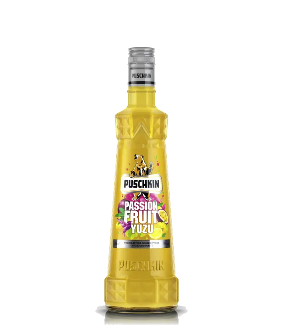 Puschkin Passion Fruit Yuzu, fles bij slijterij t Bockje in Bathmen