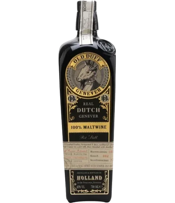 Old Duff 100% Moutwijn Jenever, fles bij slijterij t Bockje in Bathmen