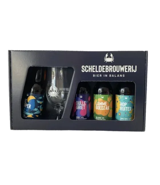 Scheldebrouwerij Giftpack Bier in Balans met Glas, fles bij slijterij t Bockje in Bathmen