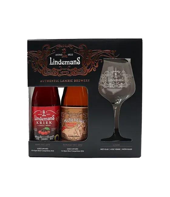 Lindemans Speciaalbierpakket met glas, fles bij slijterij t Bockje in Bathmen
