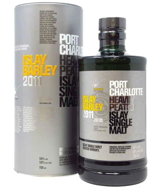 PORT CHARLOTTE Islay Barley 6 years old, fles bij slijterij t Bockje in Bathmen