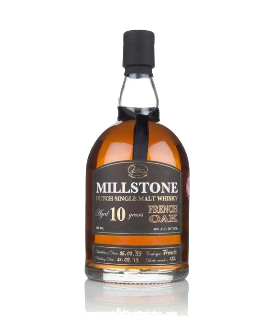 Millstone 10y French Oak Single Dutch Malt Whisky Zuidam Distillers, fles bij slijterij t Bockje in Bathmen