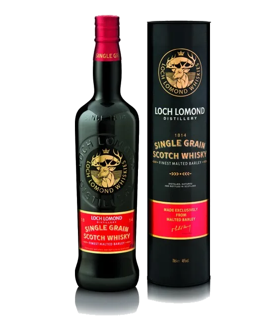 Loch Lomond Single Grain Scotch whisky, fles bij slijterij t Bockje in Bathmen