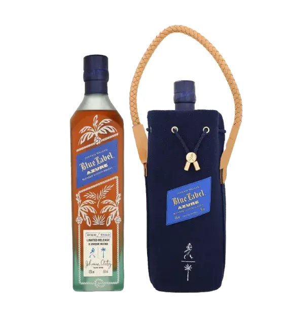 Johnnie Walker Blue Label Azure, fles bij slijterij t Bockje in Bathmen