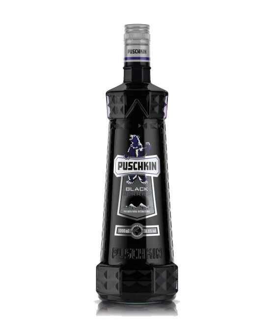 Puschkin Blackberries, fles bij slijterij t Bockje in Bathmen