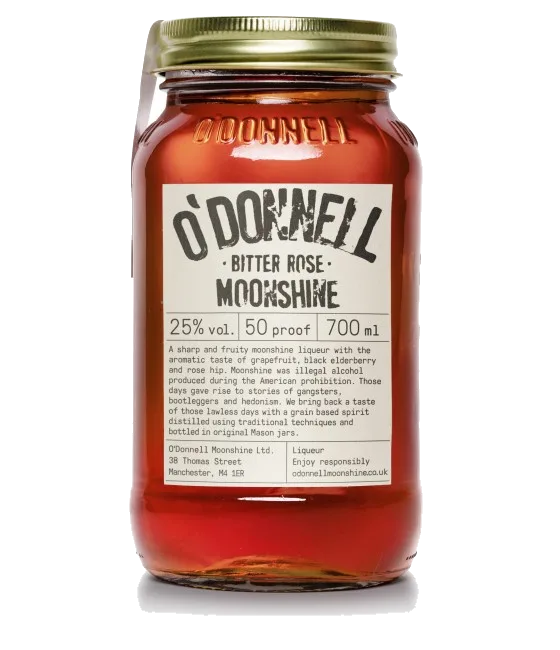O’Donnell Moonshine Bitter Rose, fles bij slijterij t Bockje in Bathmen