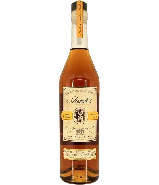 Shenk’s Homestead Kentucky Sour Mash Whiskey 2022, fles bij slijterij t Bockje in Bathmen
