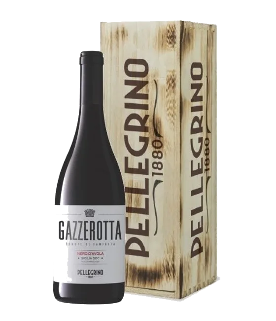 Pellegrino Gazzerotta Nero d’Avola Magnum in kist, fles bij slijterij t Bockje in Bathmen