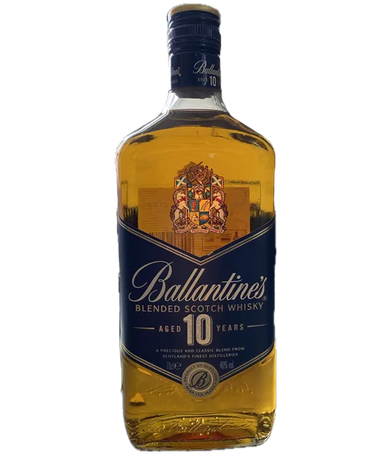 Whisky Ballantines 10 Years Old, fles bij slijterij t Bockje in Bathmen