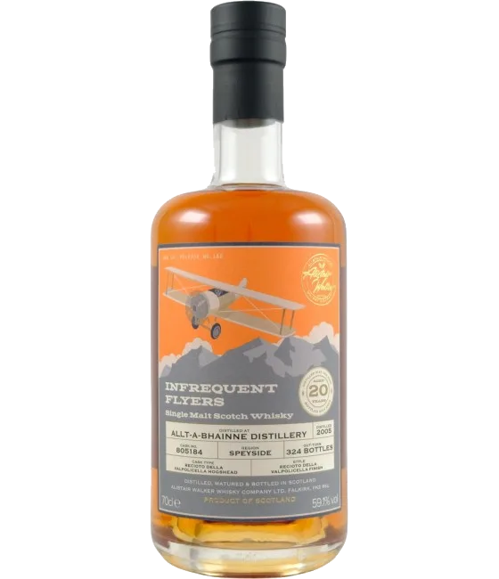 Infrequent Flyers Allt-a-Bhainne 20 Years Old 2005, fles bij slijterij t Bockje in Bathmen