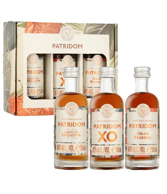 Patridom Rum Giftbox 3x5cl., fles bij slijterij t Bockje in Bathmen