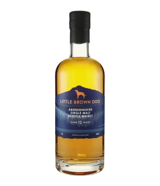 Little Brown Dog Aberdeenshire 12 Years Old Glen Garioch, fles bij slijterij t Bockje in Bathmen