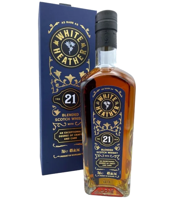 Glenallachie White Heather 21 Years Old blended scotch, fles bij slijterij t Bockje in Bathmen