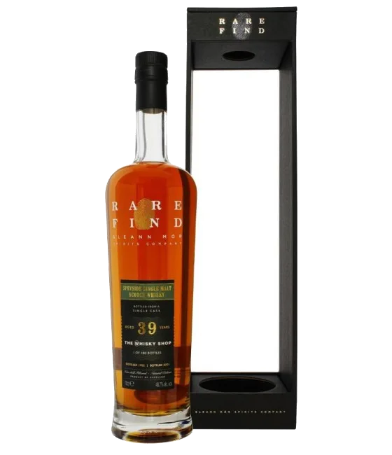Gleann Mór Secret Speyside 39Y 1982, fles bij slijterij t Bockje in Bathmen
