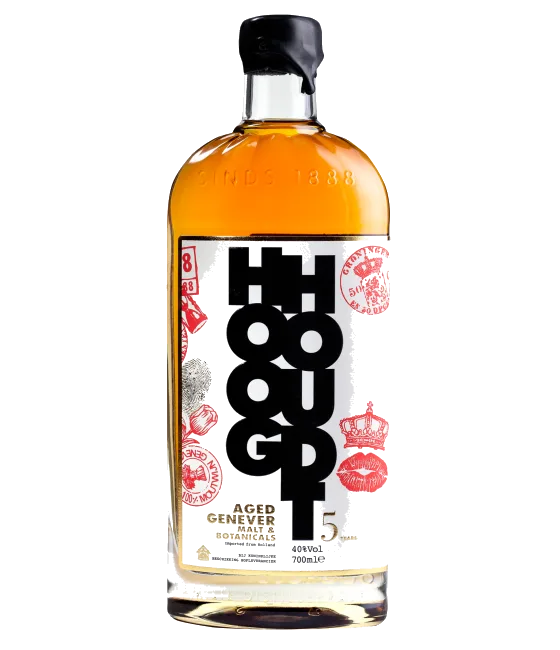 Hooghoudt Aged Jenever 5 Years, fles bij slijterij t Bockje in Bathmen