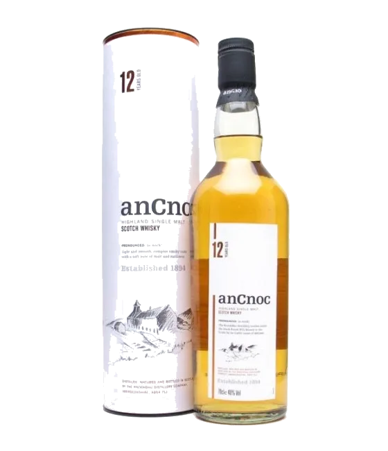 AnCnoc 12 Years Old Highland Single Malt Whisky, fles bij slijterij t Bockje in Bathmen