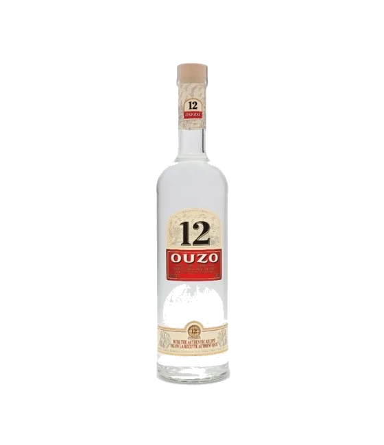 Ouzo 12, fles bij slijterij t Bockje in Bathmen