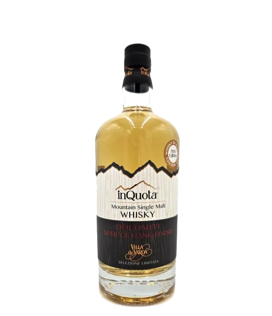 inQuota Mountain Single Malt Whisky Dolomiti Spruce Finish, fles bij slijterij t Bockje in Bathmen
