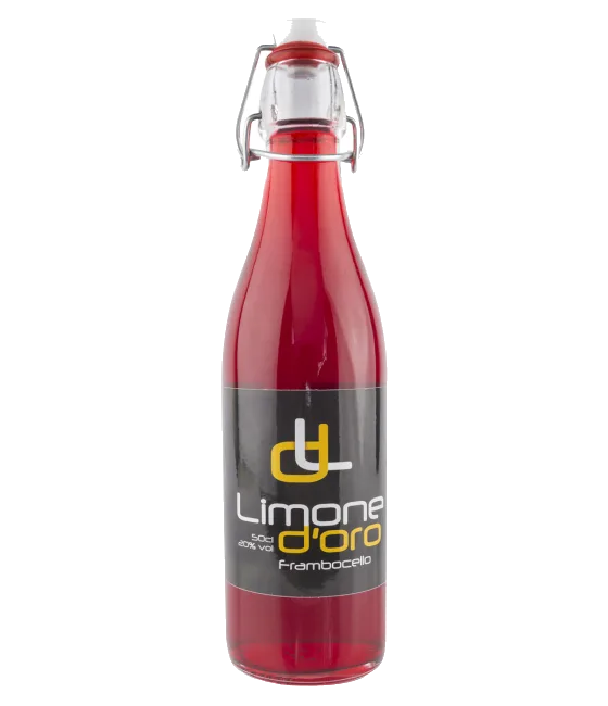 Limone D’oro Frambocello, fles bij slijterij t Bockje in Bathmen