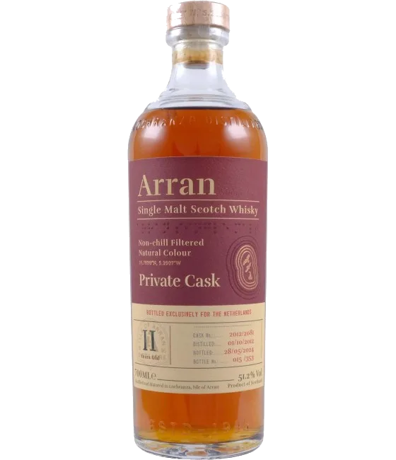 Arran Private Cask 11 Years Old Exclusively for the Netherlands, fles bij slijterij t Bockje in Bathmen