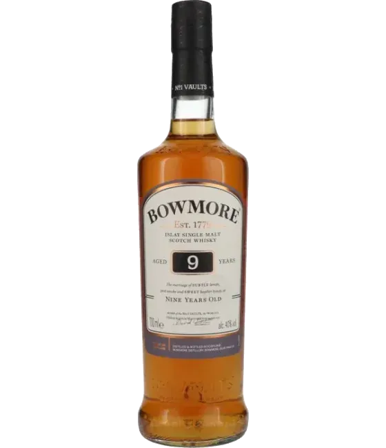 Bowmore 9Y, fles bij slijterij t Bockje in Bathmen