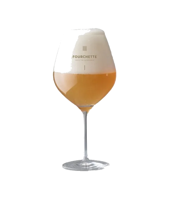 Fourchette bierglas, fles bij slijterij t Bockje in Bathmen