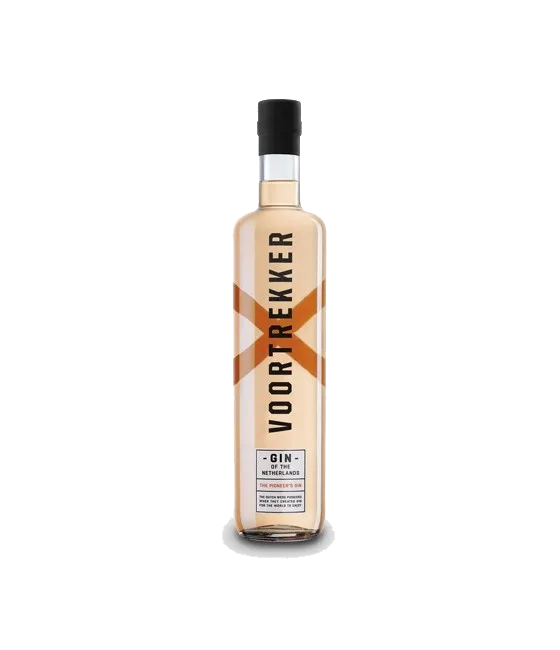 Voortrekker Gin, fles bij slijterij t Bockje in Bathmen