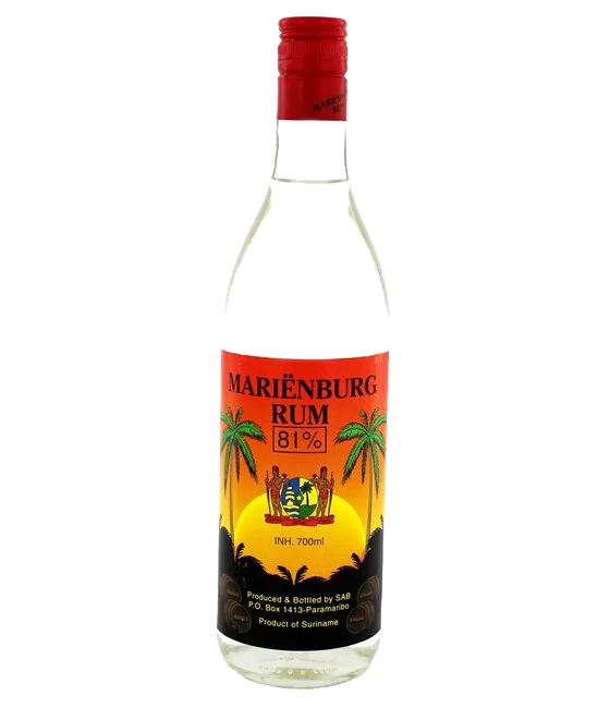 Mariënburg rum 81, fles bij slijterij t Bockje in Bathmen