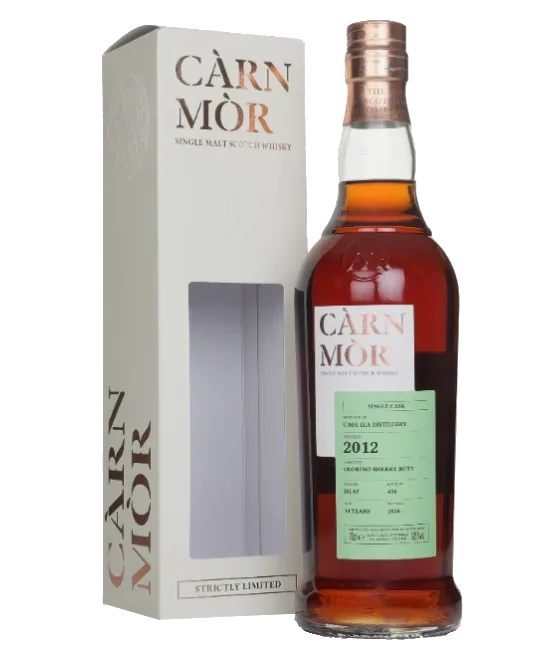 Càrn Mòr Strictly Limited 14Y Caol Ila 2012, fles bij slijterij t Bockje in Bathmen