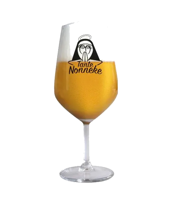 Tante Nonneke Bierglas op Voet, fles bij slijterij t Bockje in Bathmen