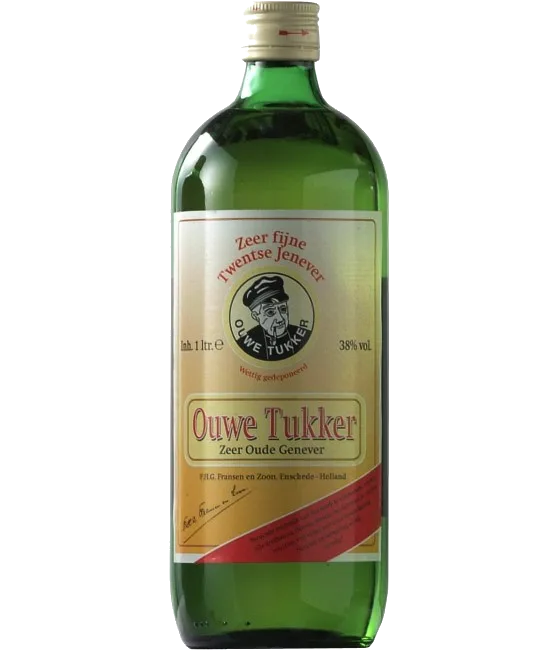 TUKKER oude jenever, fles bij slijterij t Bockje in Bathmen