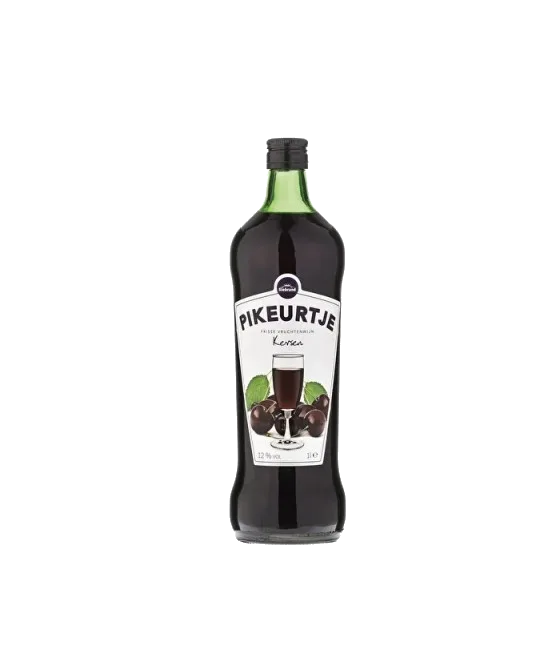 Pikeurtje Kersen, fles bij slijterij t Bockje in Bathmen