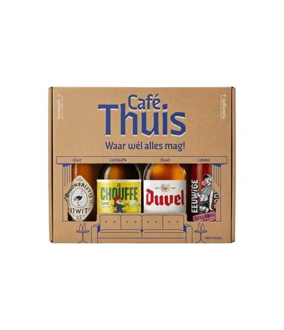 Duvel Cafe Thuis, fles bij slijterij t Bockje in Bathmen