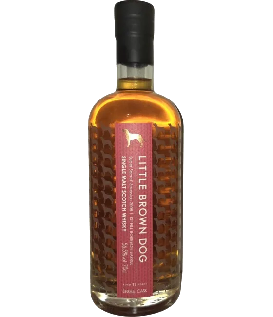 Little Brown Dog Super Secret Speyside 17Y 2008, fles bij slijterij t Bockje in Bathmen