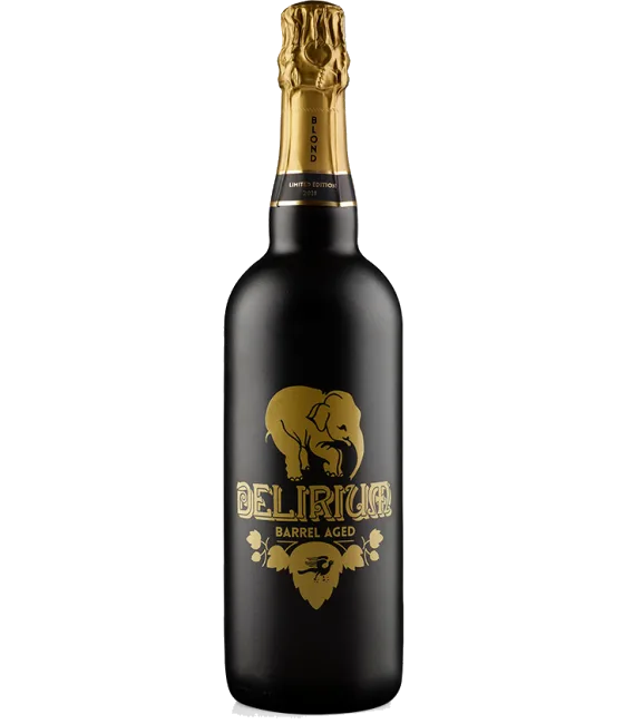 Delirium Blond Barrel Aged, fles bij slijterij t Bockje in Bathmen