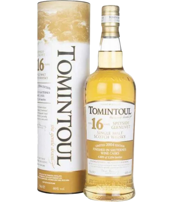TOMINTOUL 16 Sauternes Cask, fles bij slijterij t Bockje in Bathmen