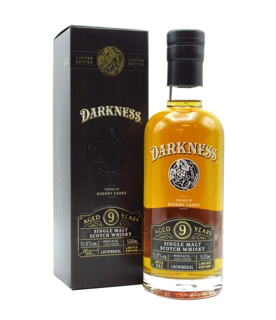 Darkness – Lochindaal Moscatel Sherry Cask Finish 9 year old Whisky