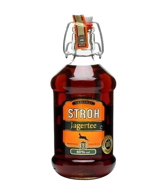 Stroh Jagertee, fles bij slijterij t Bockje in Bathmen