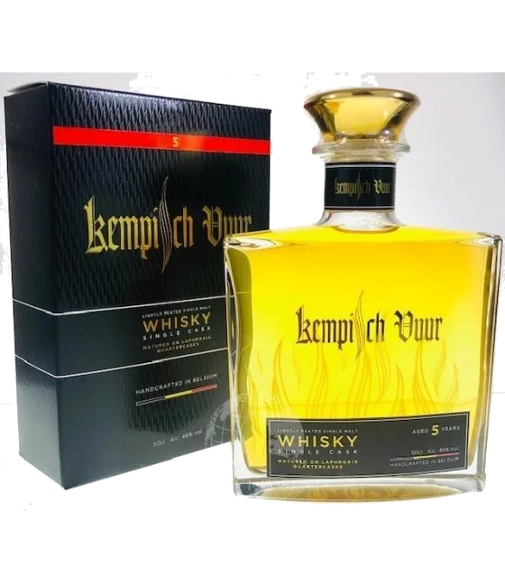 KEMPISCH VUUR Single cask 5 years old, fles bij slijterij t Bockje in Bathmen
