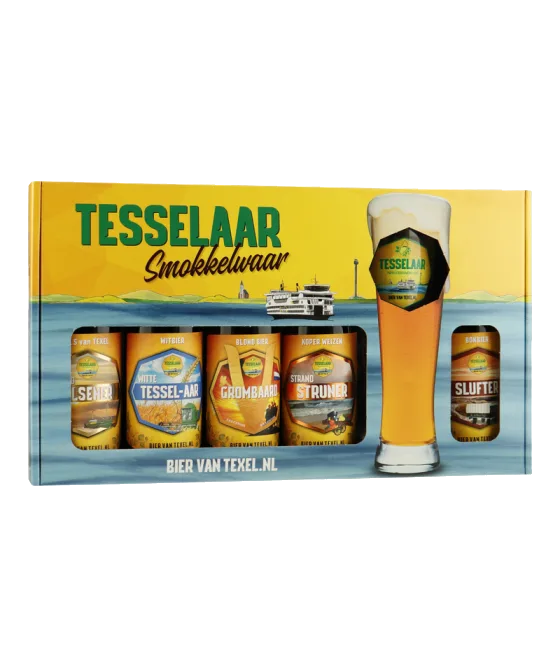 Tesselaar ‘Smokkelwaar’ Geschenksverpakking, fles bij slijterij t Bockje in Bathmen