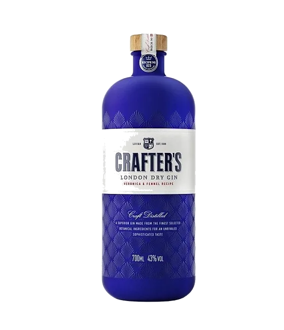 Crafters London Dry Gin, fles bij slijterij t Bockje in Bathmen