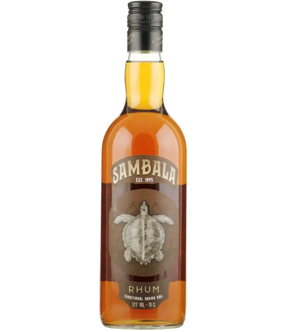 Sambala Rhum Bruin, fles bij slijterij t Bockje in Bathmen