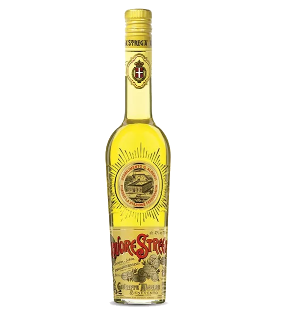 Liquore Strega, fles bij slijterij t Bockje in Bathmen