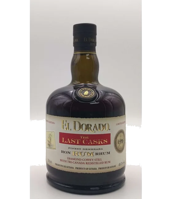 El Dorado 1998 Diamond Coffey Still & Redistilled in Tri-Canada Still The Last Casks Series, fles bij slijterij t Bockje in Bathmen