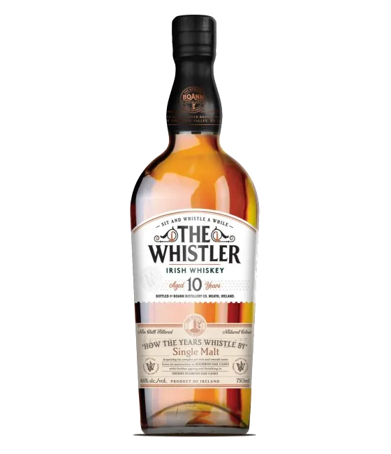 The Whistler 10 Years Single Malt Irish Whiskey, fles bij slijterij t Bockje in Bathmen